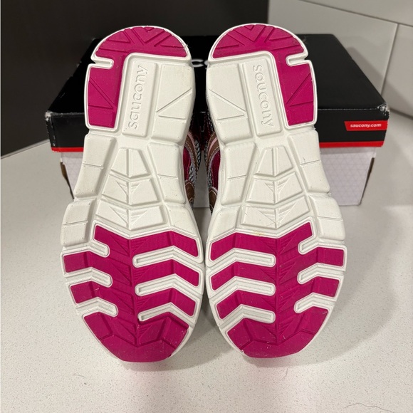 (New) Saucony Flash XT Little Girls Sneakers – Size 1 – Pink/Silver/Gold - Picture 5 of 6